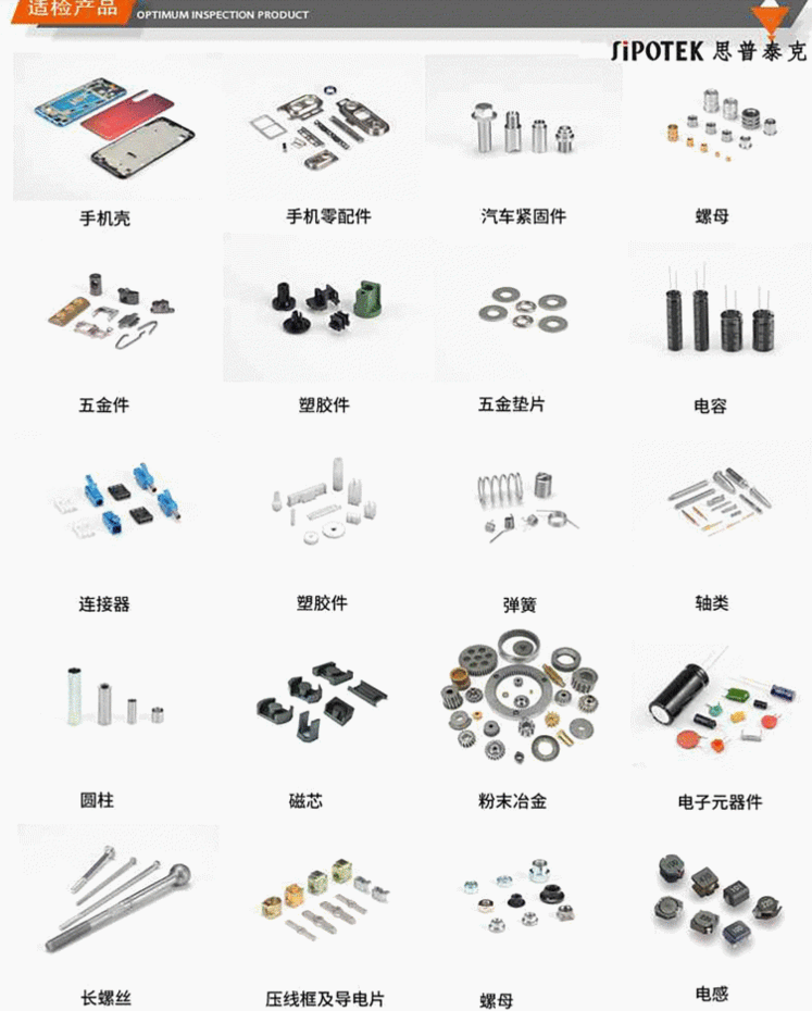视觉检测设备可检产品